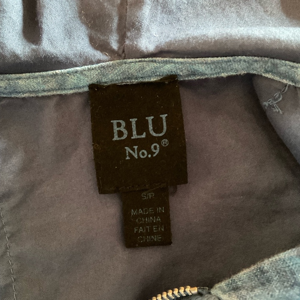 Blu No.9 Linen & Cotton Fully Lined Sleeveless Hooded Quarter-Zip Dress, Sz S/P - Picture 9 of 11
